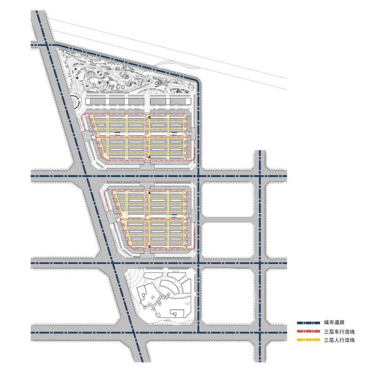 [河南]新欧式典雅商业综合体建筑设计方案文本-新欧式典雅商业综合体建筑分析图