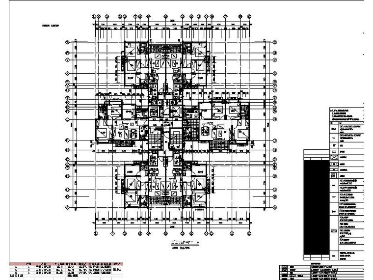 [广东]知名地产高层住宅楼设计方案模板（带CAD图纸及模型）-某知名地产商现代高层住宅楼平面图