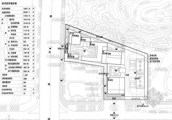 [合集]3套多层现代风格小学建筑设计方案文本（含CAD图）-3套多层现代风格小学建筑平面图