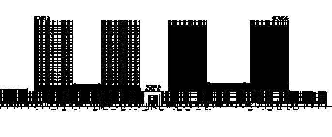 独栋商业建筑cad资料下载-[河北]超高层现代风格万达商业中心建筑施工图（含效果图及su）