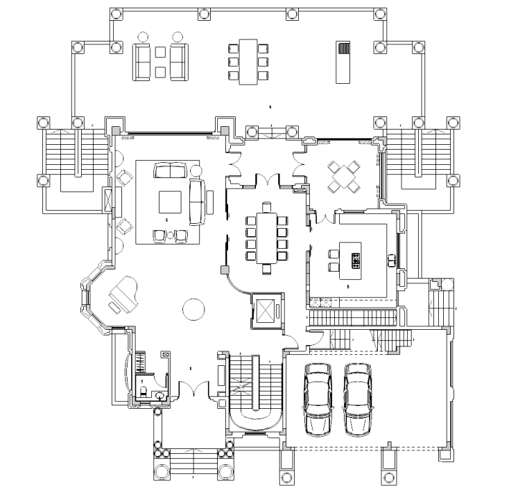 别墅三层装修资料下载-[贵州]某三层别墅装修施工图及效果图