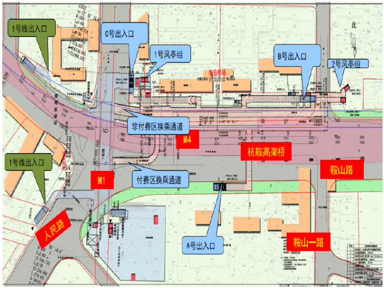 平面交叉初步设计资料下载-青岛地铁海泊桥站初步设计汇报PPT