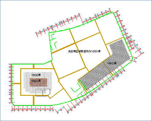 [南京]框架结构商业建筑施工组织设计（421页）-07地下室底板分布图