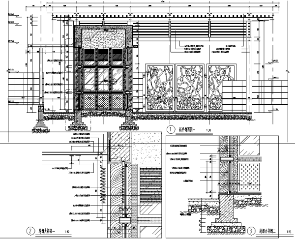 [浙江]滨江精工豪宅居住区屋顶花园景观设计全套园建施工图-主入口岗亭设计详图