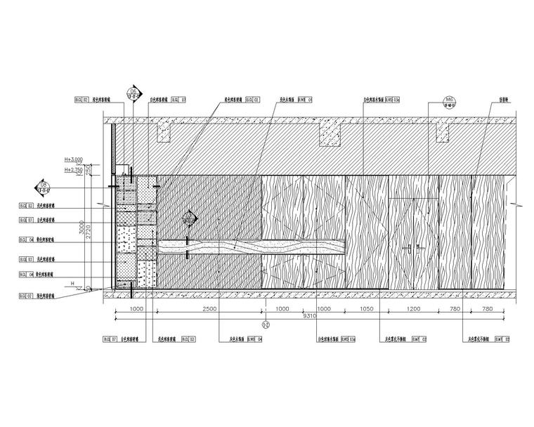 [江西]某建设工程有限公司办公室全套设计资料-13层走廊立面2