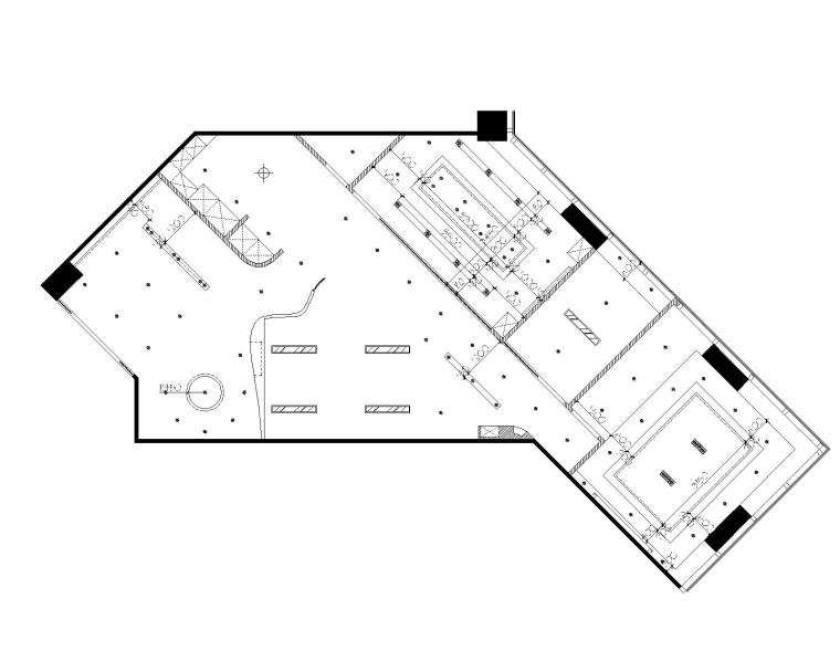 香港正通办公室CAD施工图-5吊顶尺寸图