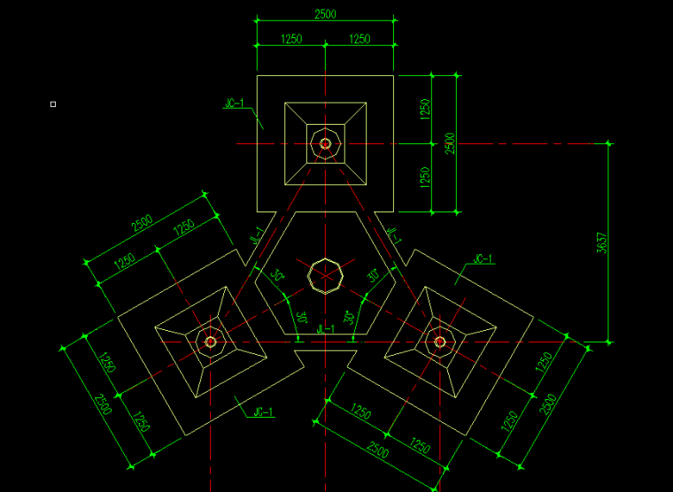 25米钢烟囱结构设计图纸资料下载-三角烟囱钢塔架设计图纸