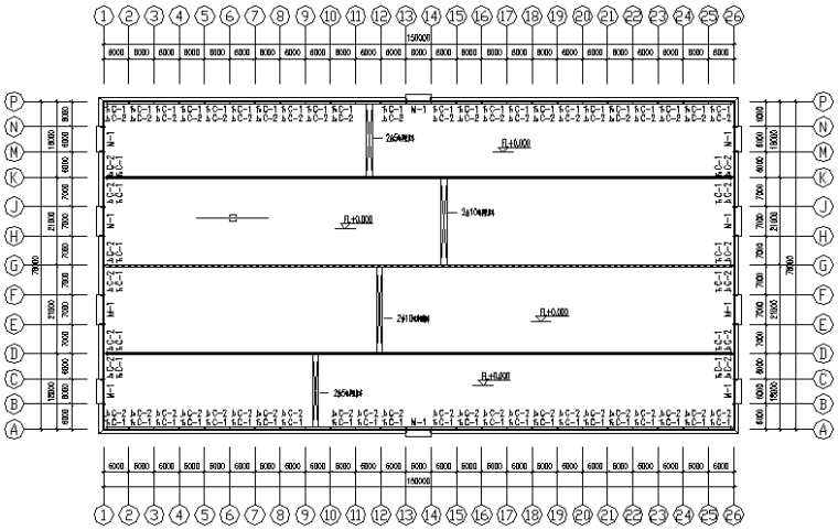 结构施工图分类资料下载-湖北圣龙单山双跨刚架结构施工图