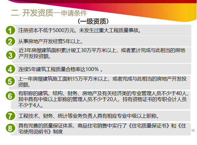 房地产开发报建流程与技巧-开发资质—申请条件