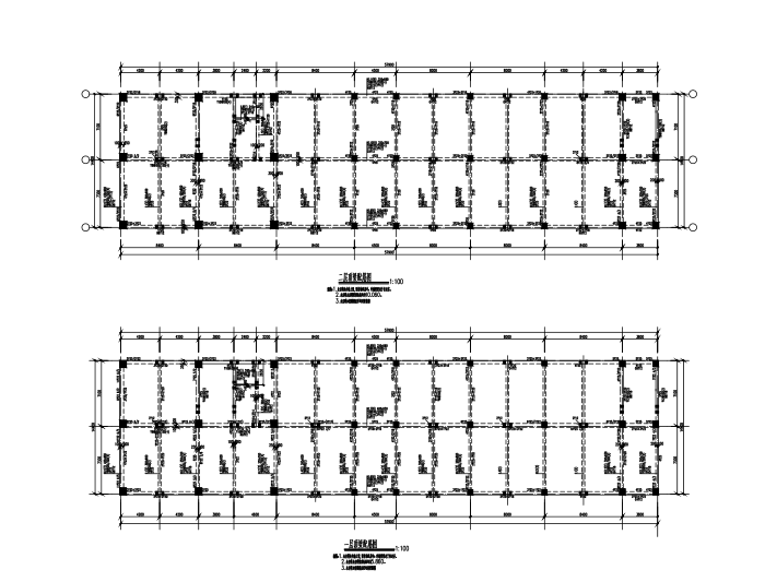 [新疆]4层框架结构商业楼全套施工图（建筑结构电气设备）-梁配筋图