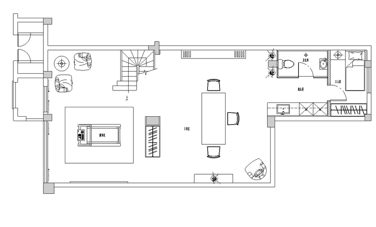 [四川]成都国建新城A2-a户型装修施工图-地下室平面布置图