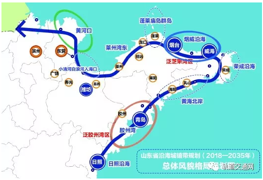 潍坊市白浪河资料下载-山东沿海城镇带规划获批，先期谋划青烟磁悬浮线路