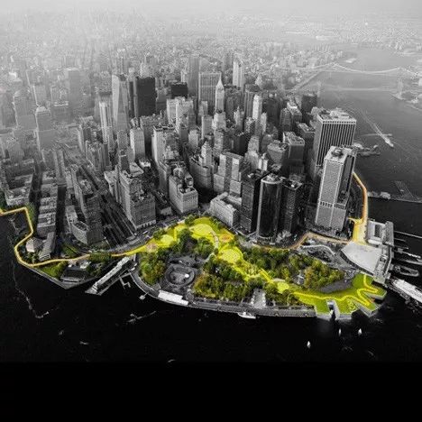 室内公共空间作品分析资料下载-BIG新作品——曼哈顿的“隐身坝”