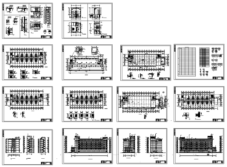 6套办公综合楼建筑设计方案初设图CAD-9