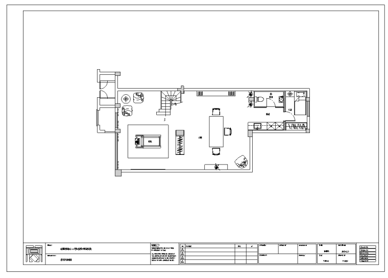 成都国建知名地产A2户型室内设计施工图纸-地下室平面布置图
