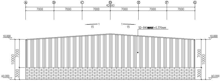 [厦门]天和单跨门式刚架结构工程施工图（CAD,10张）_4