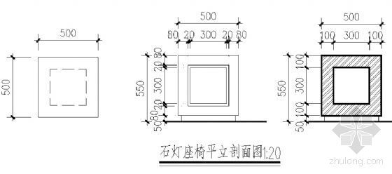 石灯座椅详图-4