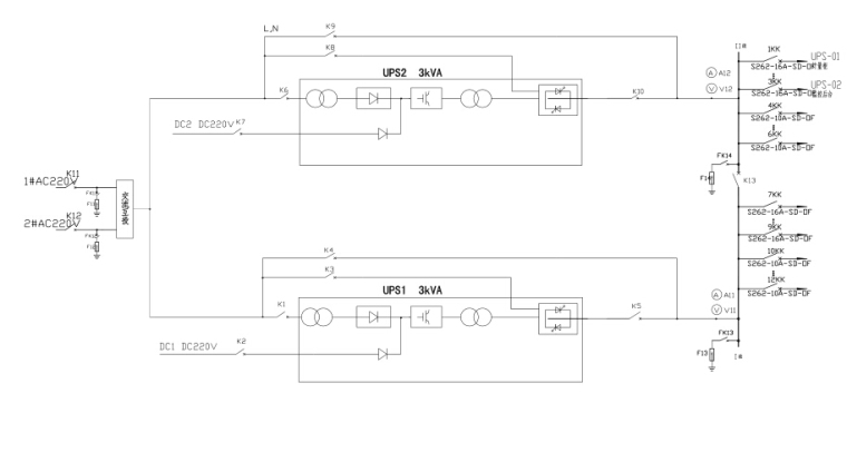 35kV输变电工程电气施工图电气二次接线图-UPS系统原理图.jpg