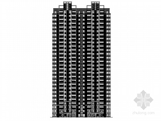 7层住宅建筑立面效果图资料下载-[安徽]28层现代风格住宅建筑施工图（含效果图）