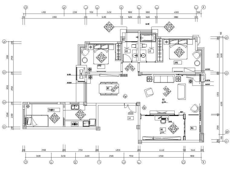 林开新-融侨锦江悦府样板房施工图设计（包含实景图）-平面导向图