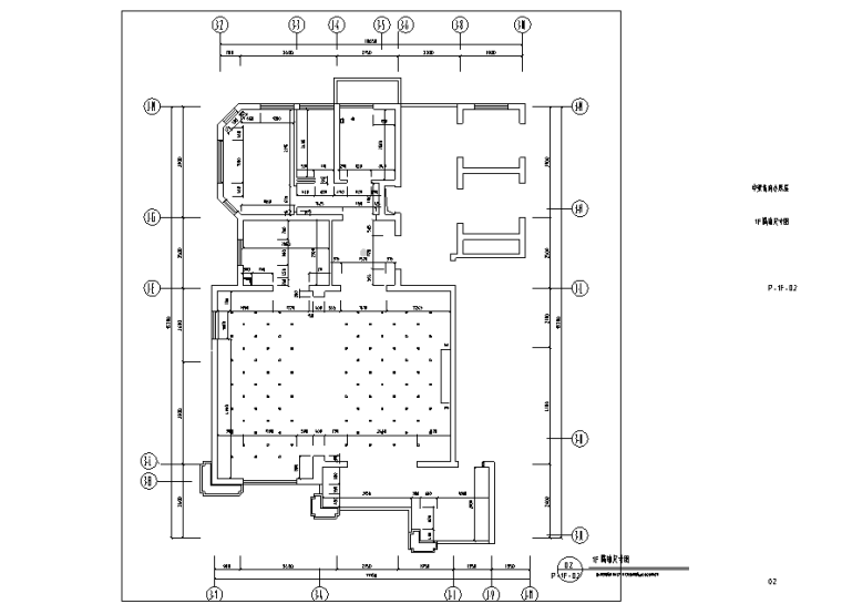 法式奢华风别墅设计施工图（附效果图）-隔墙尺寸图