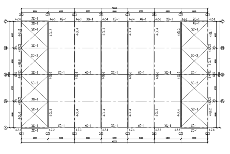 蔬菜大棚钢构图资料下载-钢构厂房结构施工图（CAD、22张）