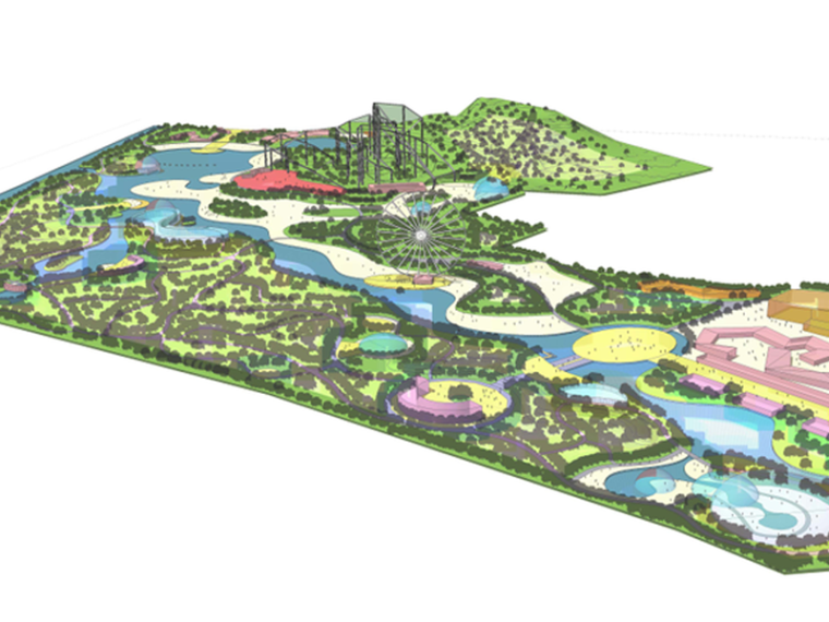 游乐CAD模型资料下载-[江苏]连云港动物园景观概念设计方案（含：游乐设施）