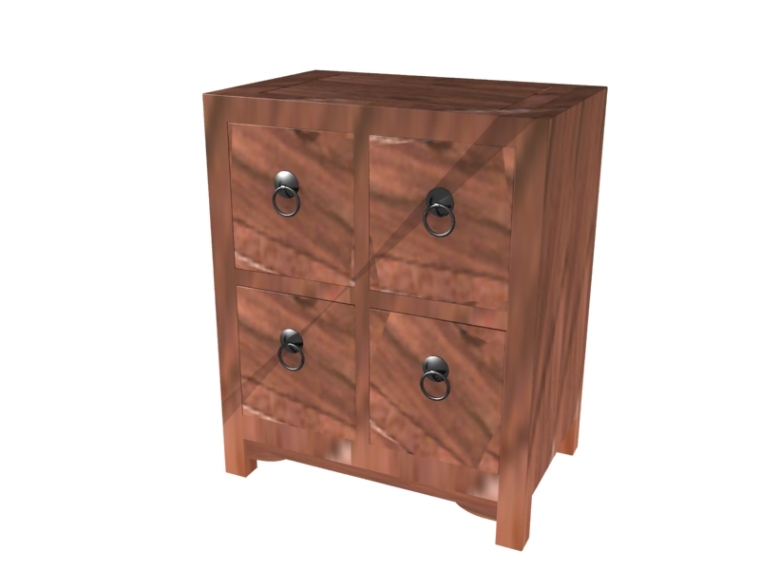 中式柜子3D模型下载-中式柜子