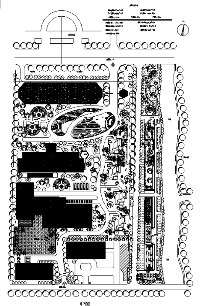 最全绿地规划设计平面图CAD108套-福利院总平面图