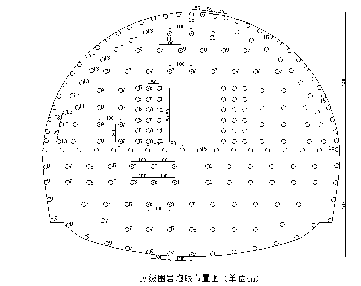 掘进台车布孔图图片