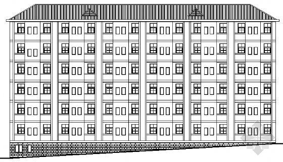 6层学生公寓楼资料下载-某六层小型学生公寓楼建筑方案图