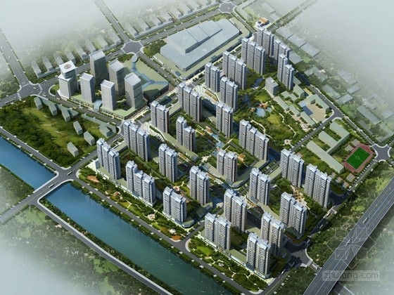 绿色生态住宅区资料下载-[山东]现代风格高层住宅区规划及单体设计方案文本(含ppt)