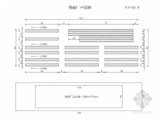 CAD现场施工平面图资料下载-预制厂施工现场布置图CAD（9张）