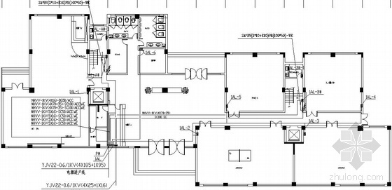 高中公寓楼五层资料下载-某五层公寓楼装饰电气施工图