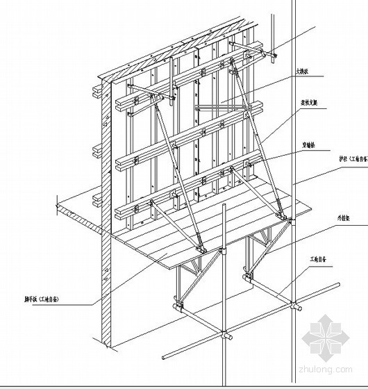 外挂铝扣板CAD资料下载-外挂架详图（CAD格式）