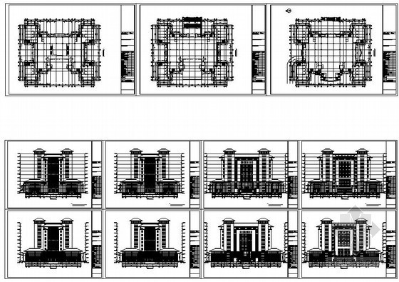 建筑幕墙框架节点节点资料下载-某图书馆石材幕墙结构设计图