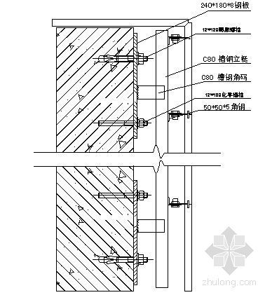 铝板护栏收口节点资料下载-墙面收口节点图