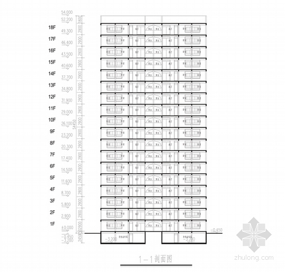 [江苏]现代风格住宅区规划方案文本(知名地产公司设计)-住宅区剖面图