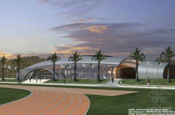 钢结构室内篮球馆设计图资料下载-多功能体育馆可开启屋面钢结构安装施工技术
