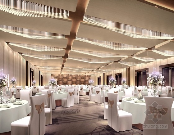 高级餐厅酒店资料下载-[南京]一流现代高级商旅酒店室内设计方案
