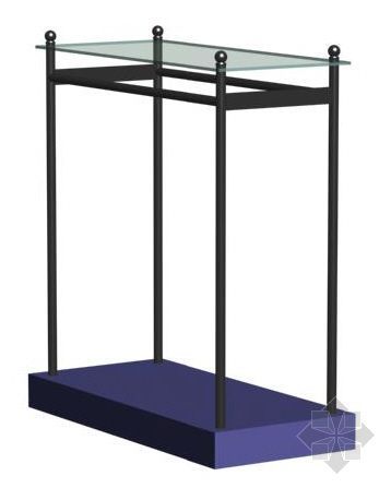 sketchup模型衣架资料下载-置衣架2