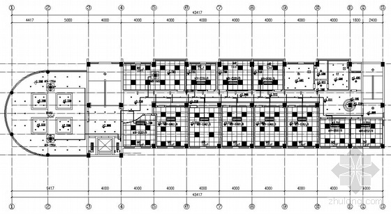 办公建筑各层平面图资料下载-某办公楼空调平面图