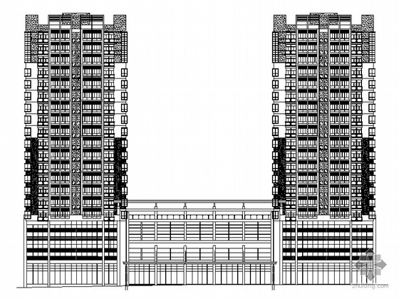 24层公寓楼资料下载-某十九层节能型公寓楼建筑施工图（高档）