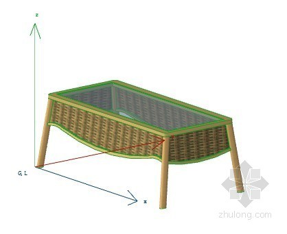 SU桌模型资料下载-柳条桌 ArchiCAD模型