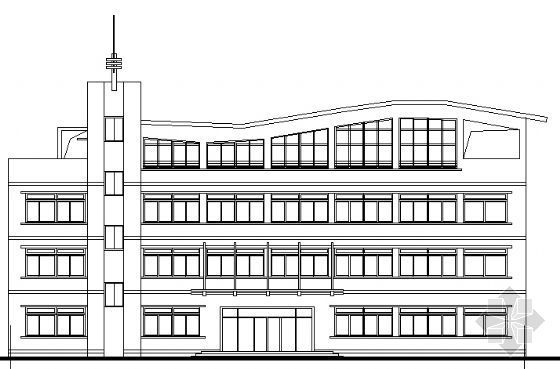 企业办公软装方案资料下载-某四层企业办公楼建筑方案图