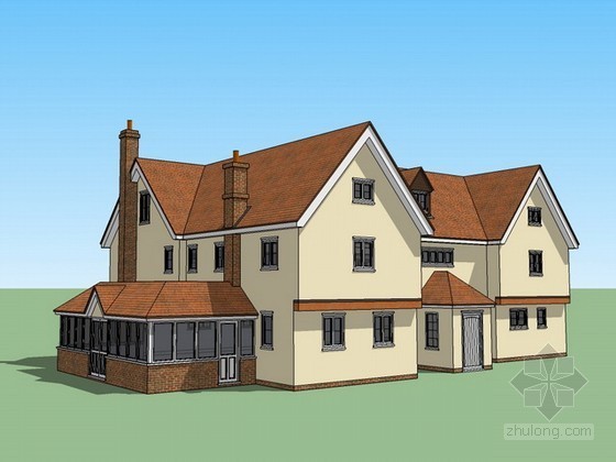 吐根哈特住宅模型资料下载-住宅别墅sketchup模型下载