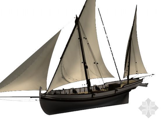 3dmax新手卧室效果图资料下载-3dmax船模型