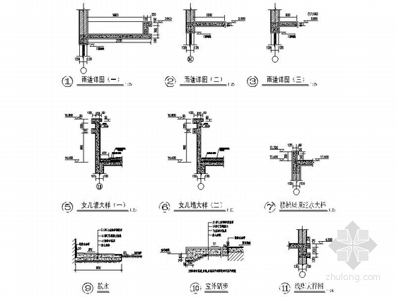 [湖南]现代风格包装装潢印刷厂建筑施工图-现代风格包装装潢印刷厂建筑大样图