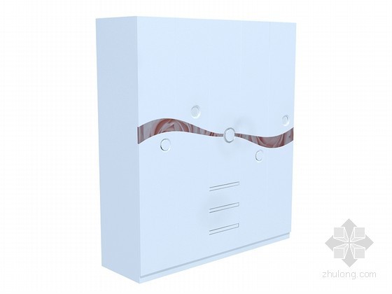 su现代衣柜模型资料下载-现代时尚衣柜3D模型下载