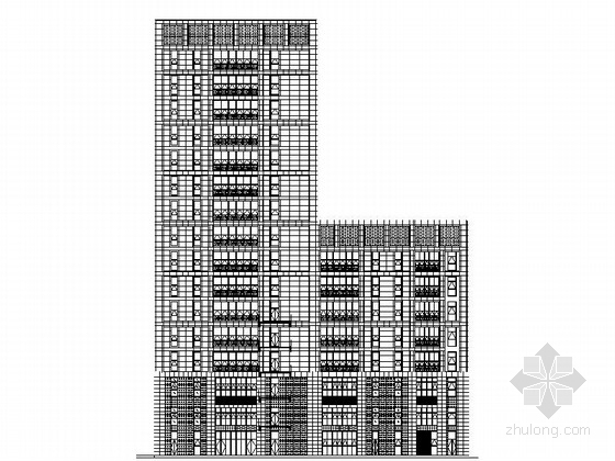 十七办公楼施工图全专业资料下载-[山东]某十七层办公楼幕墙深化施工图